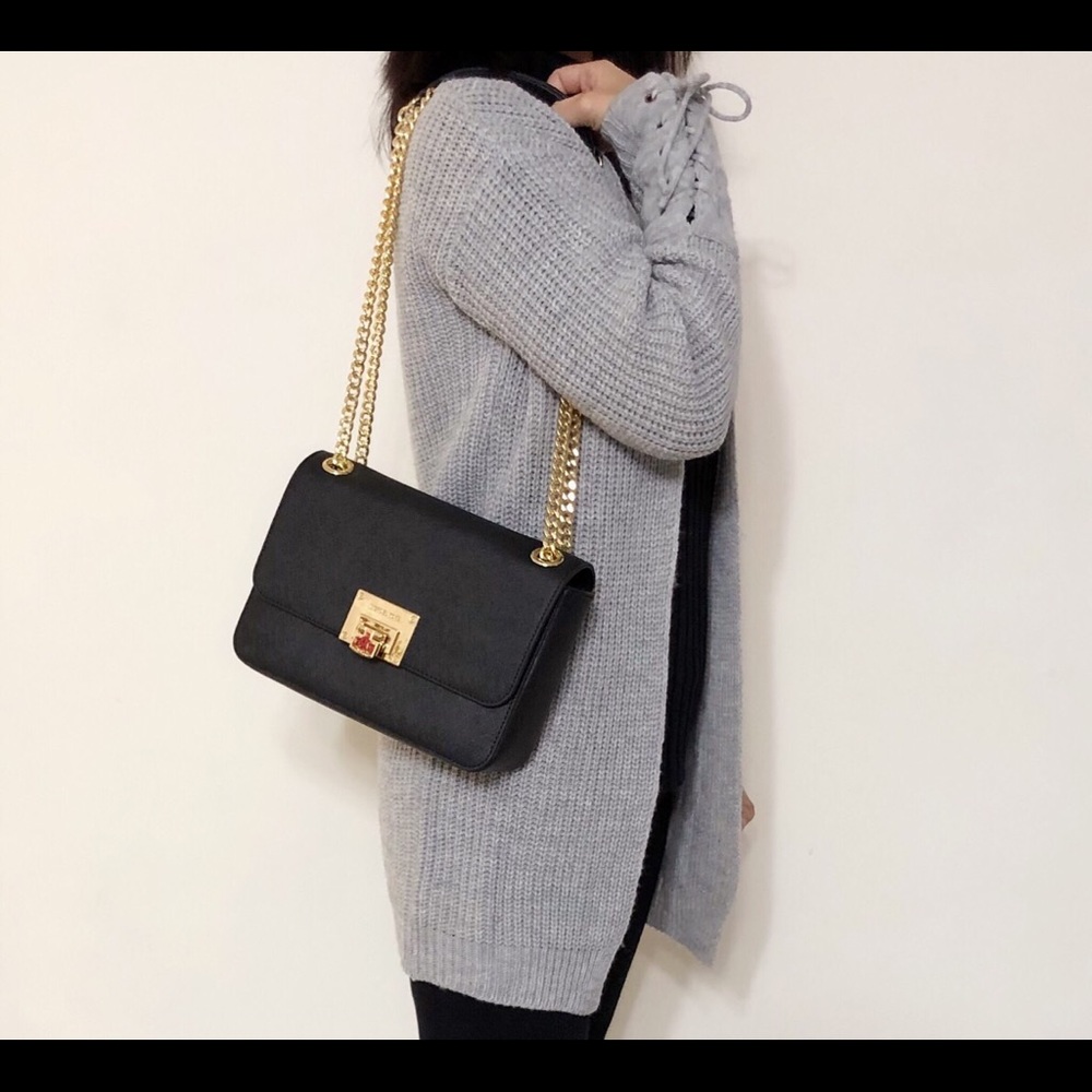 NWT MICHAEL KORS Tina Gold Chain Shoulder bag - Picture 8 of 8